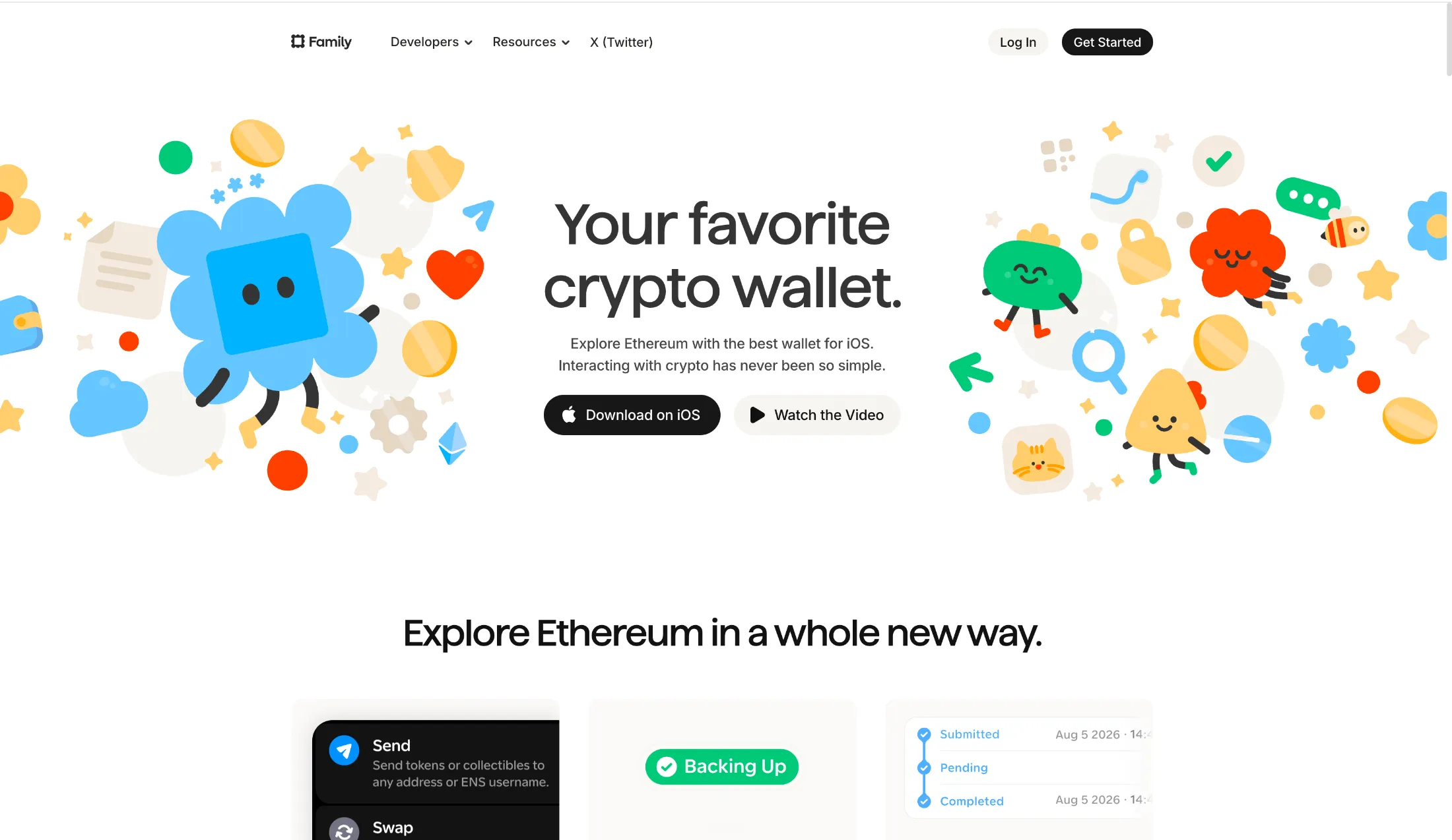 family.co homepage — playful illustrations, tight type, and a clear design system